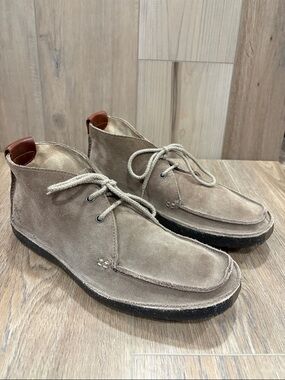 Timberland Taupe Suede Leather Moccasin Toe Chukka Anke Boots No Insoles 9.5 EUC